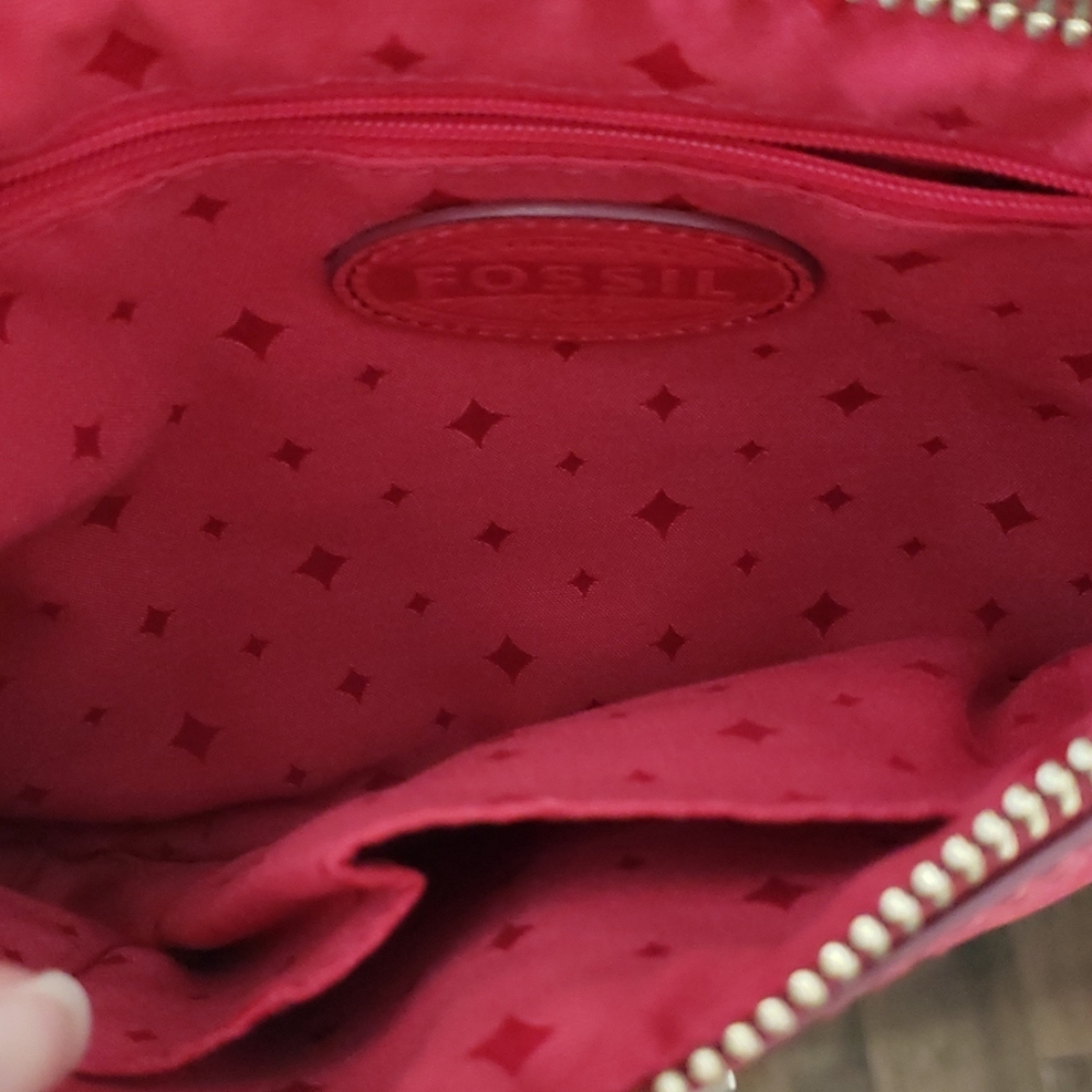 Pink fossil Marlow crossbody purse - Picture 4 of 8